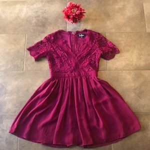 Maroon Lulu’s Skater Dress